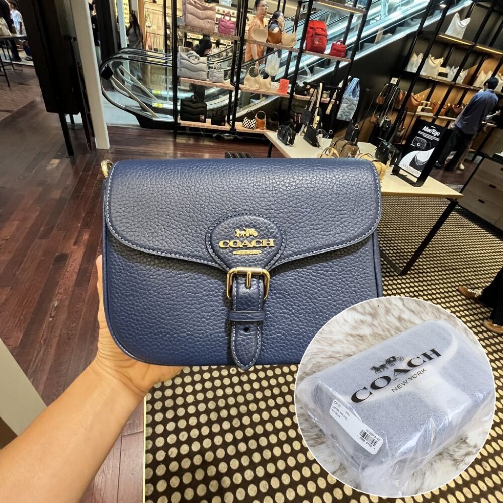 COACH Amelia Saddle Bag Shoulder Bag Leather CP107